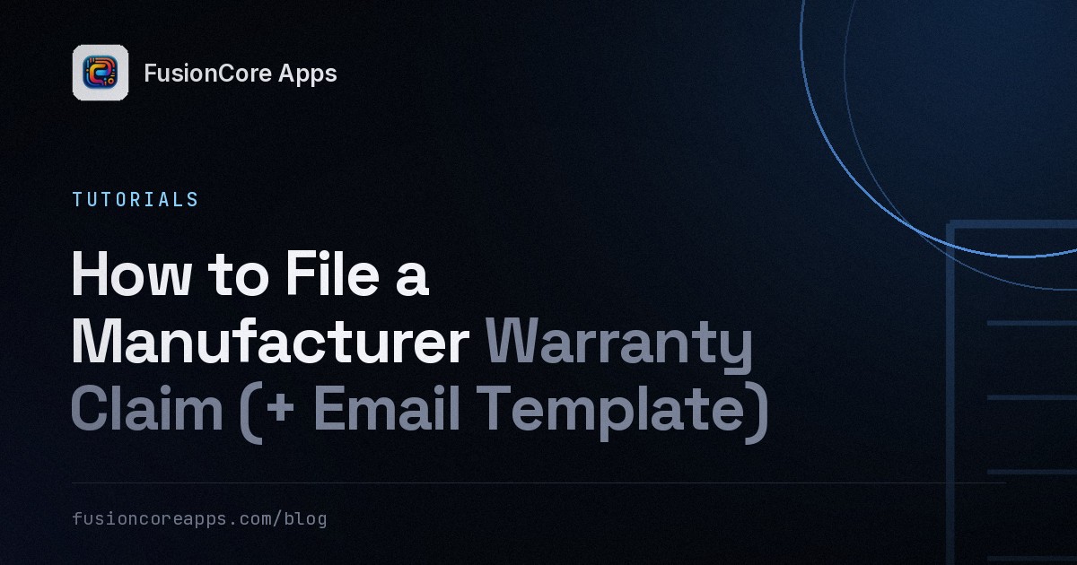 How to File a Manufacturer Warranty Claim (+ Email Template)