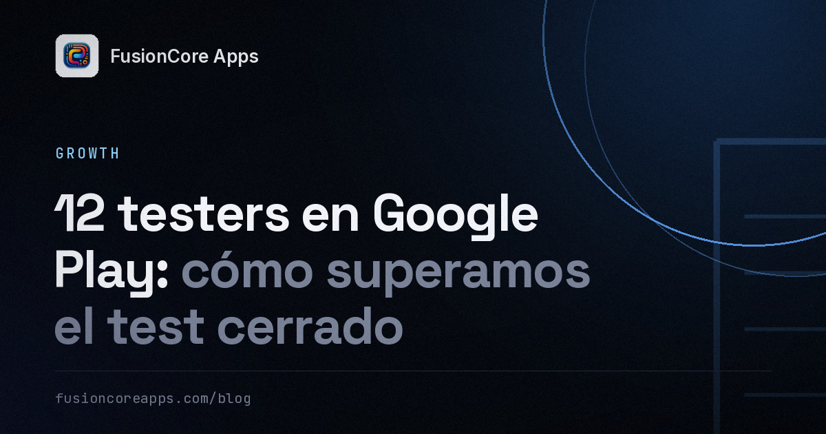 12 testers en Google Play: cómo superamos el test cerrado