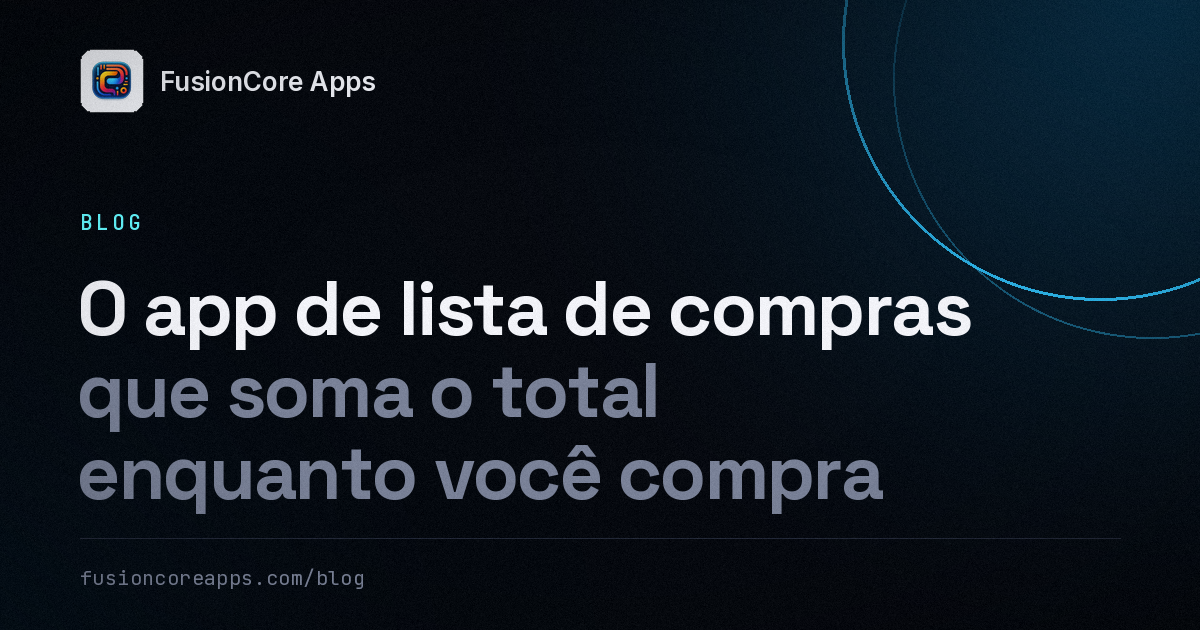O app de lista de compras que soma o total enquanto você compra