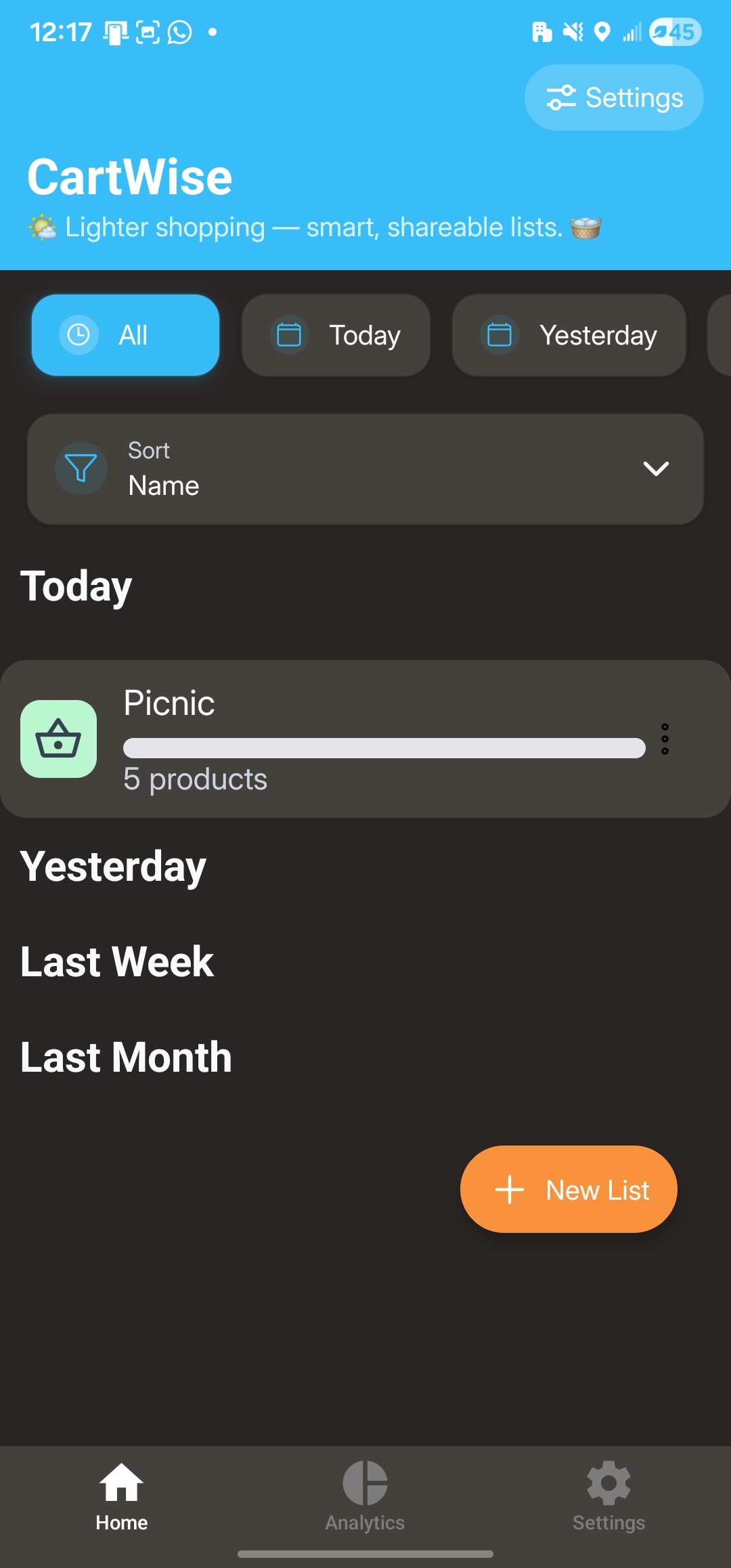 CartWise: Shared Grocery List screenshot 1